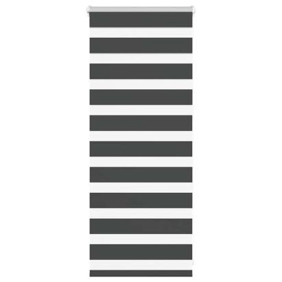 Jaluzea tip zebra neagră lățime țesătură 60,9 cm poliester GartenMobel Dekor