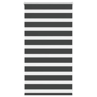 Jaluzea tip zebra neagră lățime țesătură 65,9 cm poliester GartenMobel Dekor