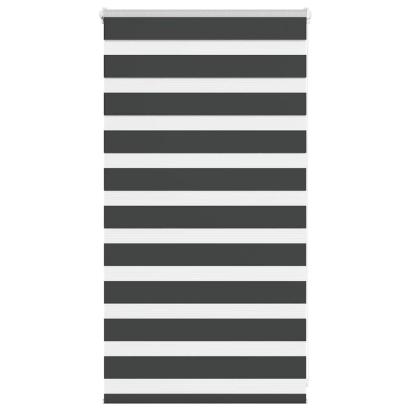 Jaluzea tip zebra neagră lățime țesătură 75,9 cm poliester GartenMobel Dekor
