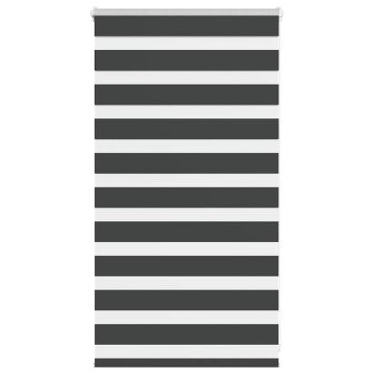 Jaluzea tip zebra neagră lățime țesătură 80,9 cm poliester GartenMobel Dekor