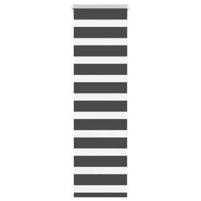 Jaluzea tip zebra neagră lățime țesătură 35,9 cm poliester GartenMobel Dekor