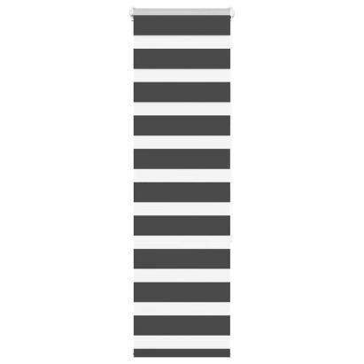 Jaluzea tip zebra neagră lățime țesătură 40,9 cm poliester GartenMobel Dekor