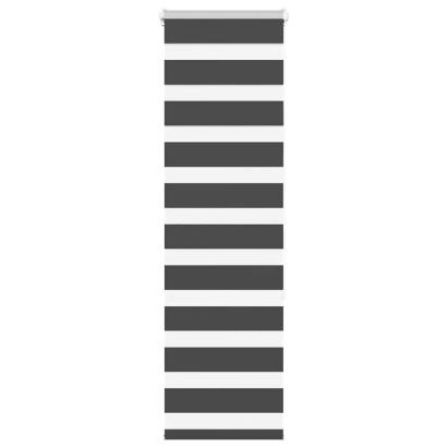 Jaluzea tip zebra neagră lățime țesătură 45,9 cm poliester GartenMobel Dekor