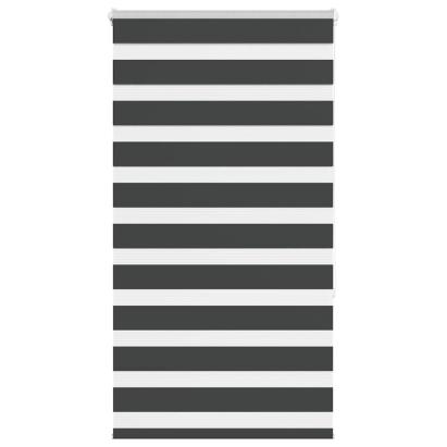 Jaluzea tip zebra neagră lățime țesătură 65,9 cm poliester GartenMobel Dekor