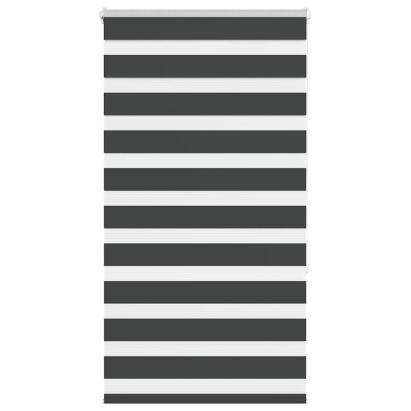 Jaluzea tip zebra neagră lățime țesătură 70,9 cm poliester GartenMobel Dekor