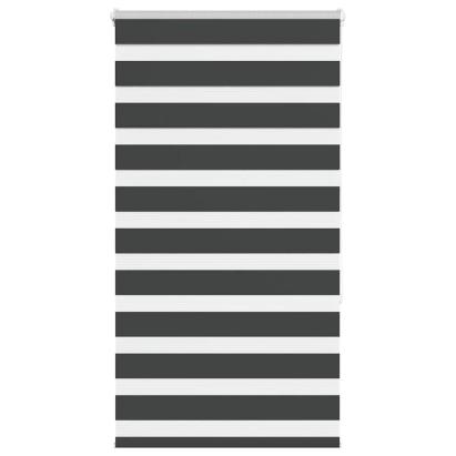 Jaluzea tip zebra neagră lățime țesătură 80,9 cm poliester GartenMobel Dekor