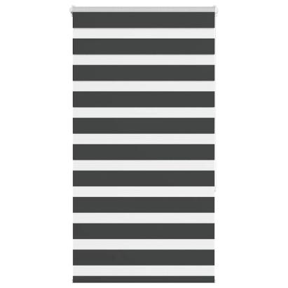 Jaluzea tip zebra neagră lățime țesătură 85,9 cm poliester GartenMobel Dekor