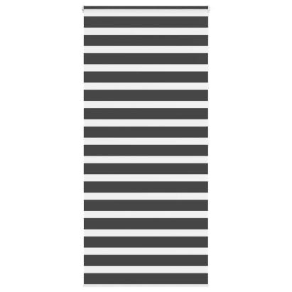 Jaluzea tip zebra neagră lățime țesătură 90,9 cm poliester GartenMobel Dekor
