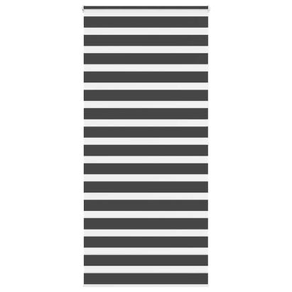Jaluzea tip zebra neagră lățime țesătură 100,9 cm poliester GartenMobel Dekor