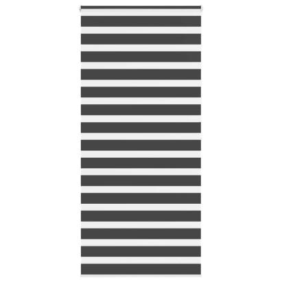 Jaluzea tip zebra neagră lățime țesătură 105,9 cm poliester GartenMobel Dekor