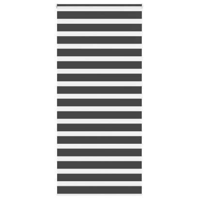 Jaluzea tip zebra neagră lățime țesătură 110,9 cm poliester GartenMobel Dekor
