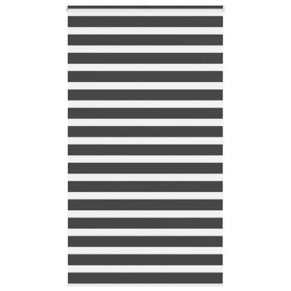 Jaluzea tip zebra neagră lățime țesătură 115,9 cm poliester GartenMobel Dekor