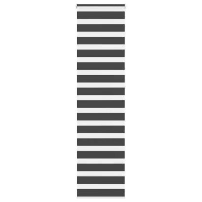 Jaluzea tip zebra neagră lățime țesătură 60,9 cm poliester GartenMobel Dekor