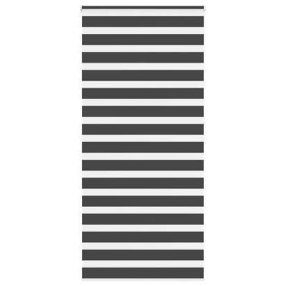 Jaluzea tip zebra neagră lățime țesătură 100,9 cm poliester GartenMobel Dekor