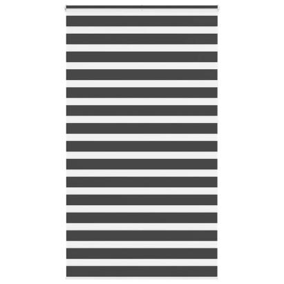 Jaluzea tip zebra neagră lățime țesătură 125,9 cm poliester GartenMobel Dekor