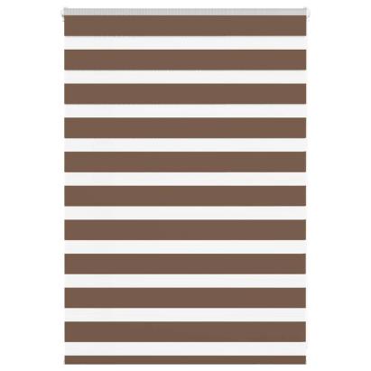 Jaluzea tip zebra maro lățime țesătură 90,9 cm poliester GartenMobel Dekor