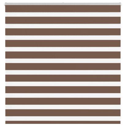 Jaluzea tip zebra maro lățime țesătură 145,9 cm poliester GartenMobel Dekor