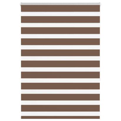 Jaluzea tip zebra maro lățime țesătură 90,9 cm poliester GartenMobel Dekor