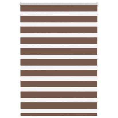 Jaluzea tip zebra maro lățime țesătură 100,9 cm poliester GartenMobel Dekor
