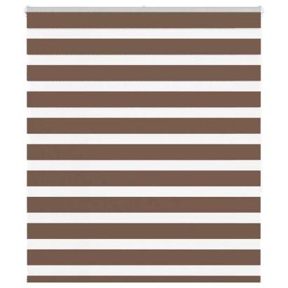 Jaluzea tip zebra maro lățime țesătură 120,9 cm poliester GartenMobel Dekor