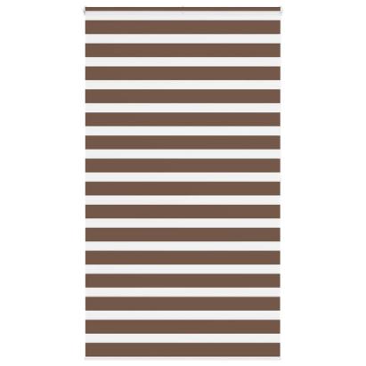 Jaluzea tip zebra maro lățime țesătură 120,9 cm poliester GartenMobel Dekor