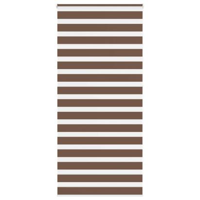 Jaluzea tip zebra maro lățime țesătură 105,9 cm poliester GartenMobel Dekor