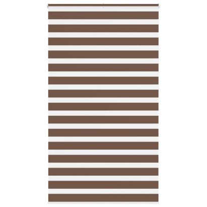 Jaluzea tip zebra maro lățime țesătură 130,9 cm poliester GartenMobel Dekor
