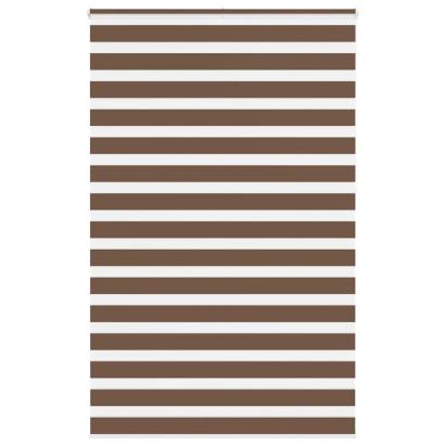 Jaluzea tip zebra maro lățime țesătură 140,9 cm poliester GartenMobel Dekor