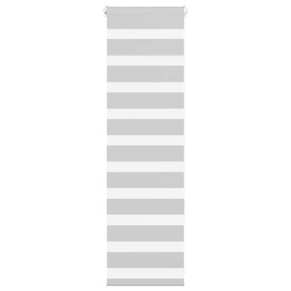 Jaluzea tip zebra gri deschis lățime țesătură 45,9 cm poliester GartenMobel Dekor