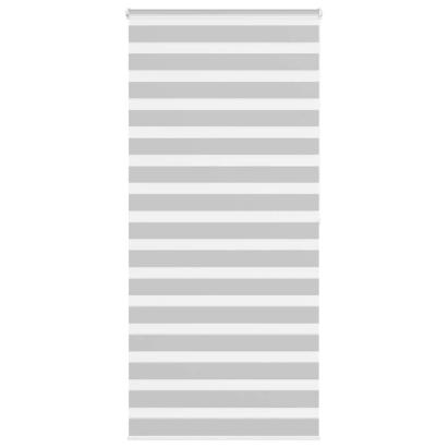Jaluzea tip zebra gri deschis lățime țesătură 110,9cm poliester GartenMobel Dekor