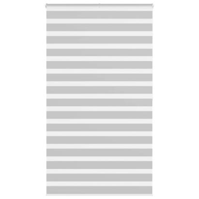 Jaluzea tip zebra gri deschis lățime țesătură 115,9cm poliester GartenMobel Dekor