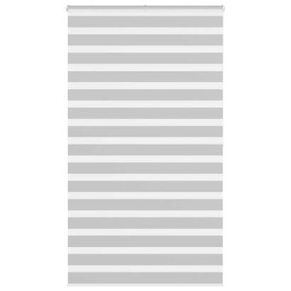 Jaluzea tip zebra gri deschis lățime țesătură 125,9cm poliester GartenMobel Dekor