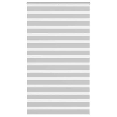 Jaluzea tip zebra gri deschis lățime țesătură 130,9cm poliester GartenMobel Dekor