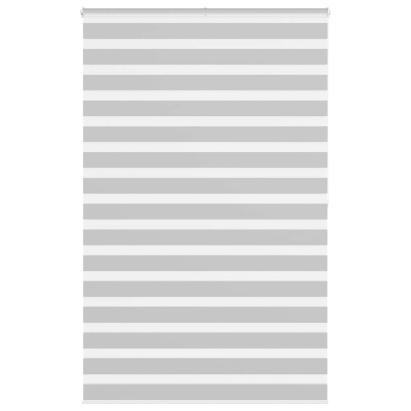 Jaluzea tip zebra gri deschis lățime țesătură 140,9cm poliester GartenMobel Dekor