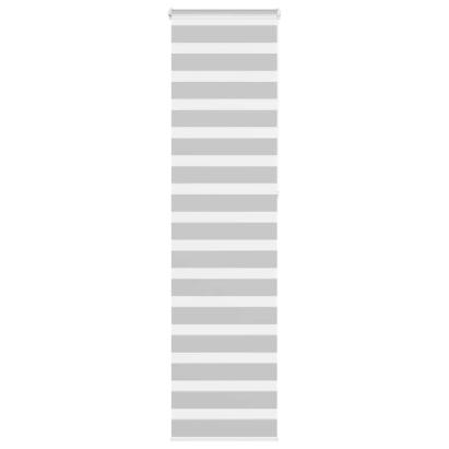 Jaluzea tip zebra gri deschis lățime țesătură 55,9 cm poliester GartenMobel Dekor