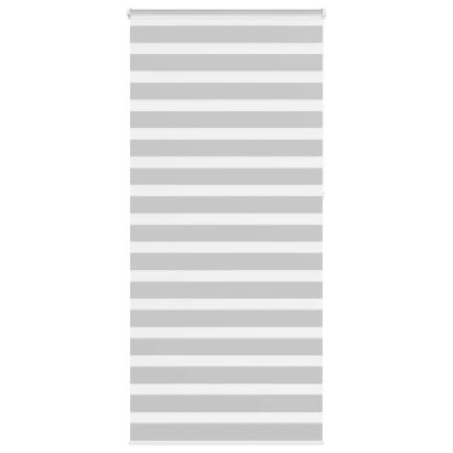 Jaluzea tip zebra gri deschis lățime țesătură 95,9 cm poliester GartenMobel Dekor