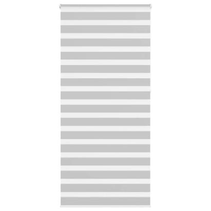 Jaluzea tip zebra gri deschis lățime țesătură 100,9cm poliester GartenMobel Dekor