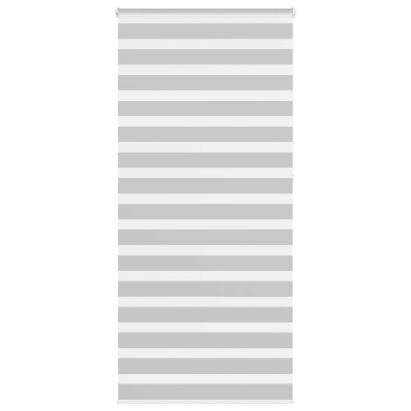 Jaluzea tip zebra gri deschis lățime țesătură 105,9cm poliester GartenMobel Dekor