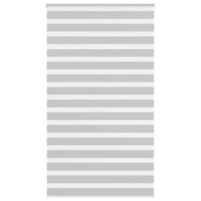 Jaluzea tip zebra gri deschis lățime țesătură 125,9cm poliester GartenMobel Dekor
