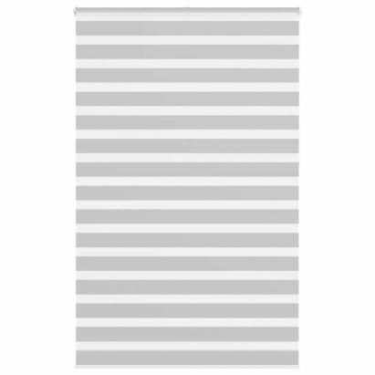 Jaluzea tip zebra gri deschis lățime țesătură 135,9cm poliester GartenMobel Dekor