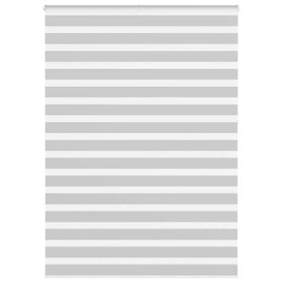 Jaluzea tip zebra gri deschis lățime țesătură 155,9cm poliester GartenMobel Dekor