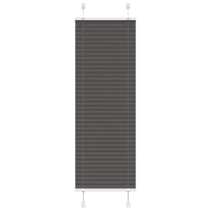 Jaluză plisată negru 45x100 cm Lățime țesătură 44,4cm poliester GartenMobel Dekor
