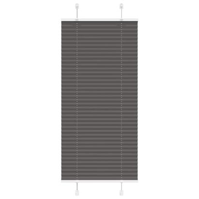 Jaluză plisată negru 55x100 cm Lățime țesătură 54,4cm poliester GartenMobel Dekor