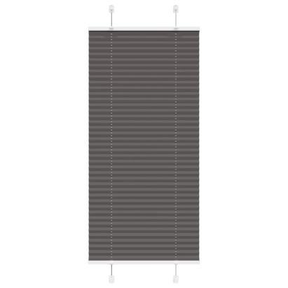 Jaluză plisată negru 60x100 cm Lățime țesătură 59,4cm poliester GartenMobel Dekor