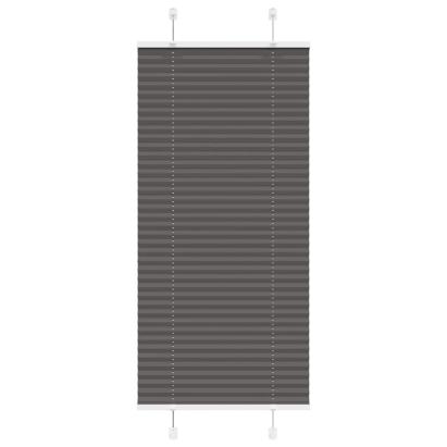 Jaluză plisată negru 65x100 cm Lățime țesătură 64,4cm poliester GartenMobel Dekor