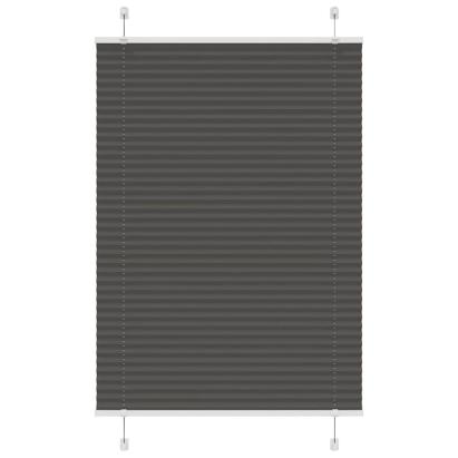 Jaluză plisată negru 90x100cm Lățime țesătură 89,4 cm poliester GartenMobel Dekor