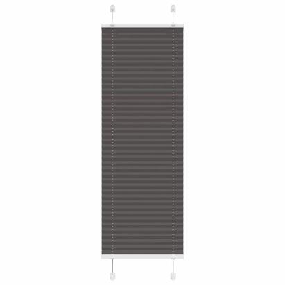 Jaluză plisată negru 50x150 cm Lățime țesătură 49,4cm poliester GartenMobel Dekor