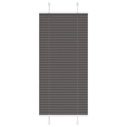 Jaluză plisată negru 60x150 cm Lățime țesătură 59,4cm poliester GartenMobel Dekor