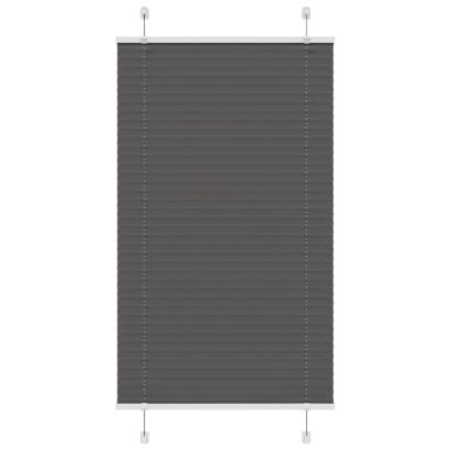 Jaluză plisată negru 70x150 cm Lățime țesătură 69,4cm poliester GartenMobel Dekor