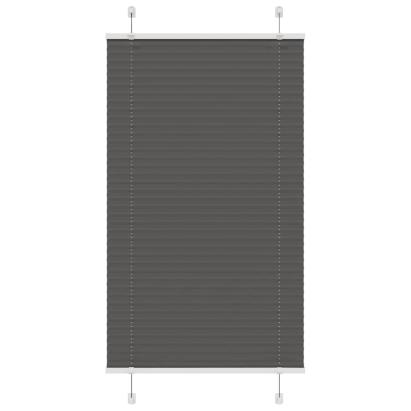 Jaluză plisată negru 75x150 cm Lățime țesătură 74,4cm poliester GartenMobel Dekor
